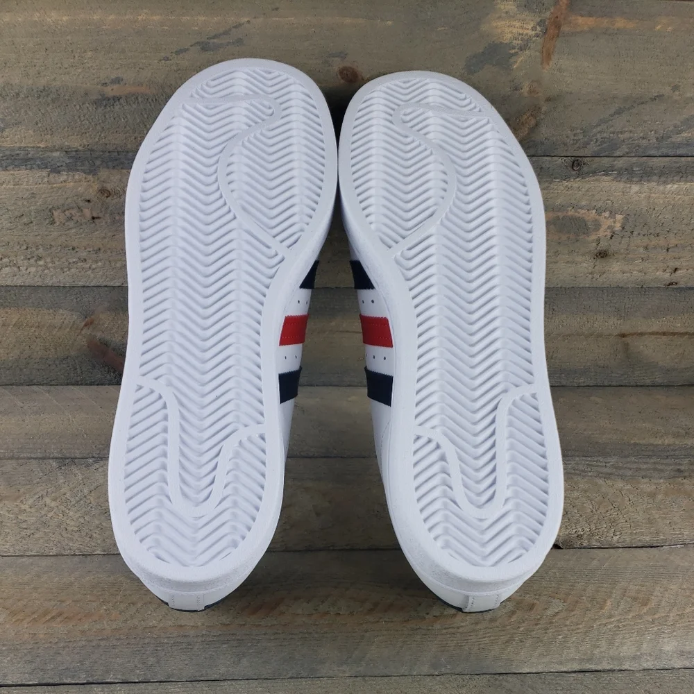 adidas Superstar Originals Men's Shoes White/Red/Dark Navy Shell Toe - Picture 6 of 10